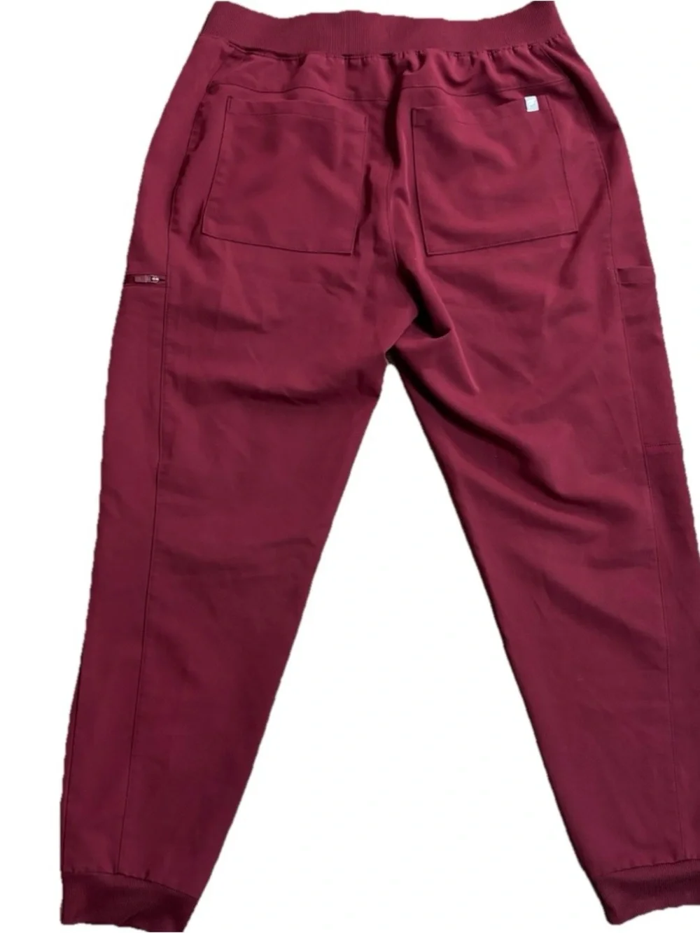 🔥Fabletics Burgundy Scrub Set Women M V-Neck Top | Jogger Pants Wine M/S - Picture 8 of 9